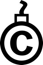 Copyright bomb logo image