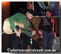 Doctor Goodvibes' Edu Valk and Christian Marsh at Brackets and jam, August 19 2005.  What's On Image