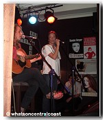 Ana and Jesse Katoulas on stage at Live N Local  - whatsoncentralcoast image